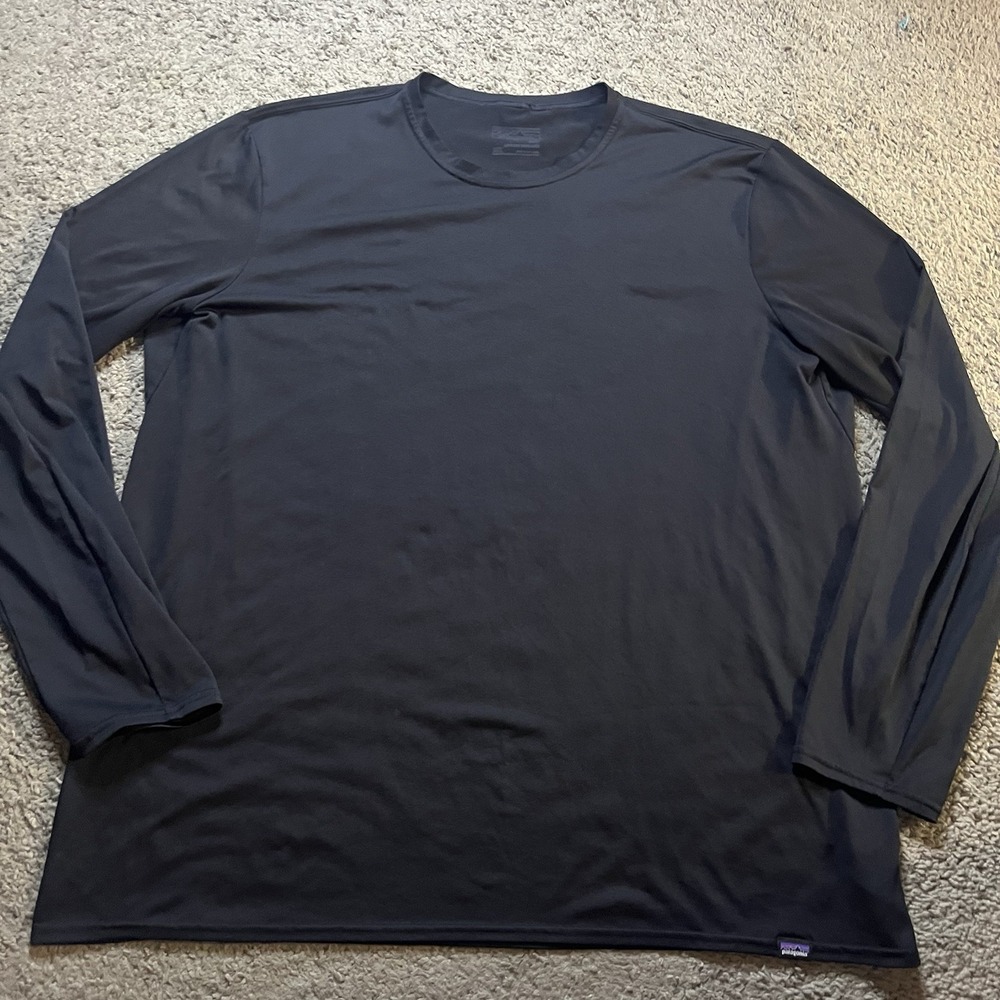 Patagonia Capilene Base Layer Crew Neck Long Sleeve Black XXL 2XL - Picture 2 of 6